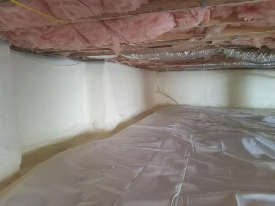 Crawl space encapsulation with closed-cell spray foam for Attic Insulation in Delhi Hills